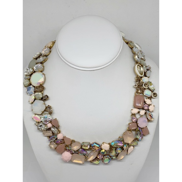 J Crew Brle Pink Ombre Crystal Jeweled 